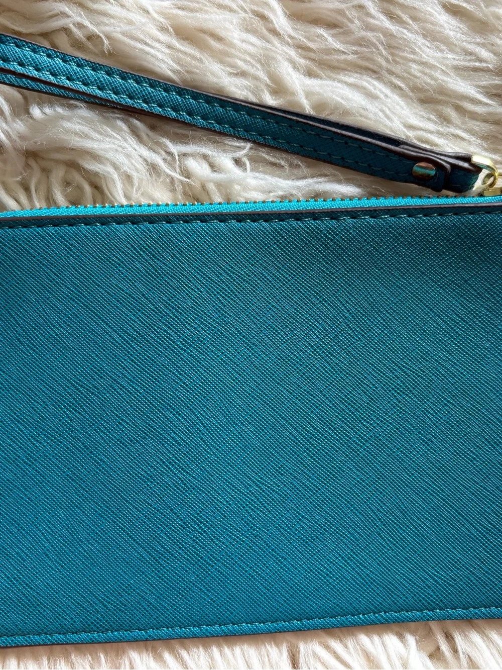 KATE SPADE NEW YORK Wristlet Wallet Clutch Teal Leather Fresh Air New w/out Tags